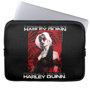 Självmordstorget Harley Quinn Red Fern Porträt Laptop Fodral