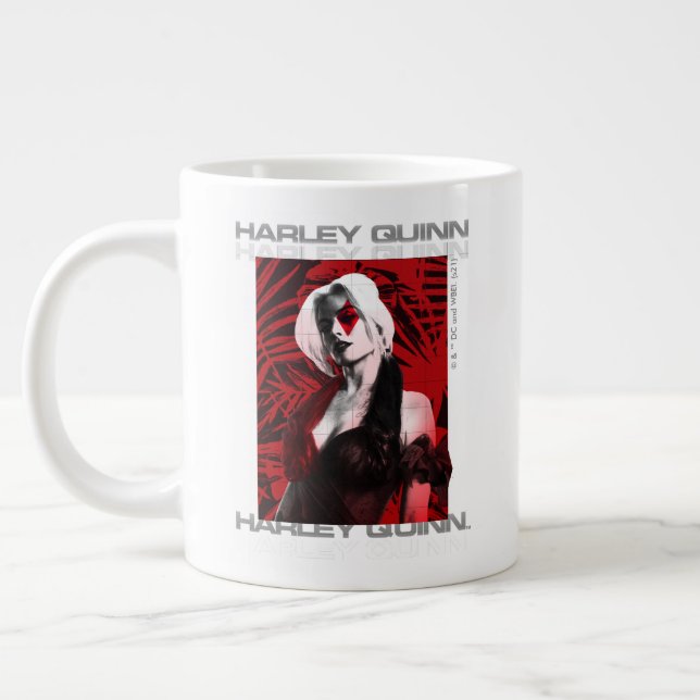 Självmordstorget | Harley Quinn Red Fern Porträtt Jumbo Mugg (Vänster)
