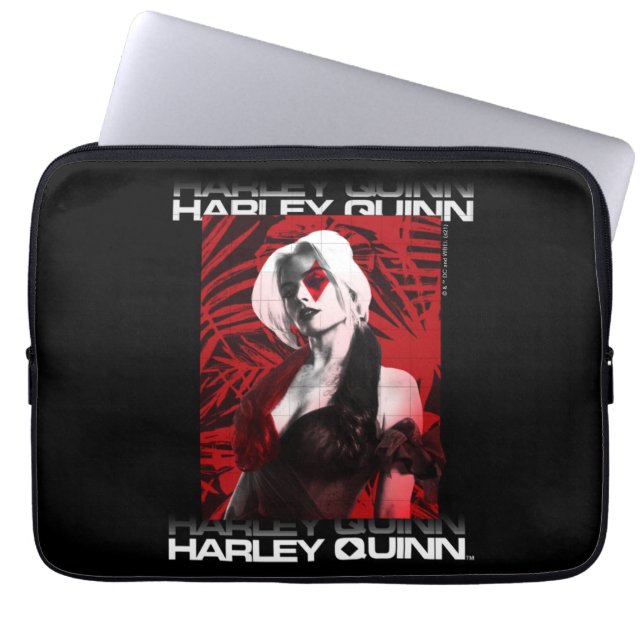 Självmordstorget | Harley Quinn Red Fern Porträtt Laptop Fodral (Framsidan)