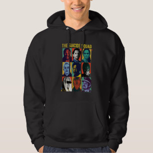 Självmordstorget Retro Grid med Amanda Waller Hoodie