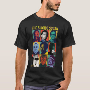 Självmordstorget Retro Grid med Amanda Waller T Shirt