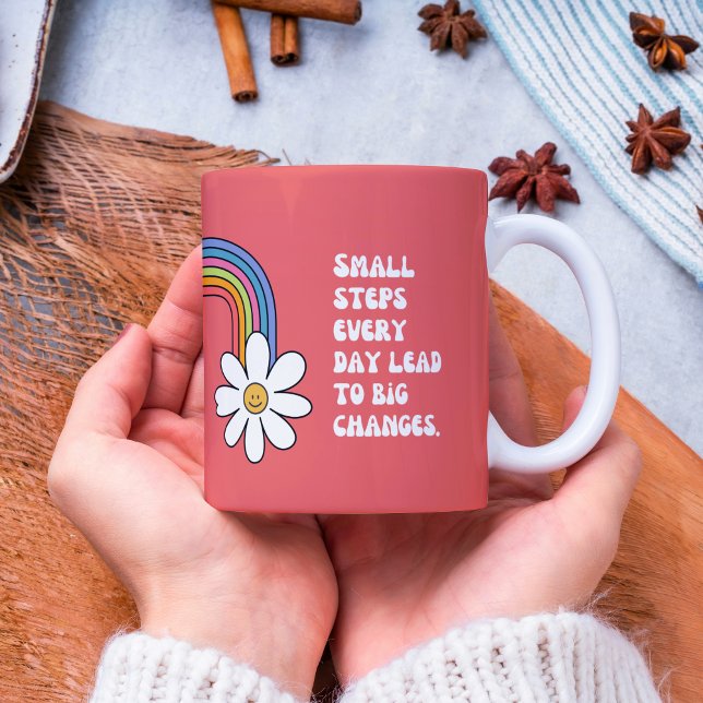 Självmotivation citerar Rainbow Mugg (Self Motivation Quotes Rainbow Mug)