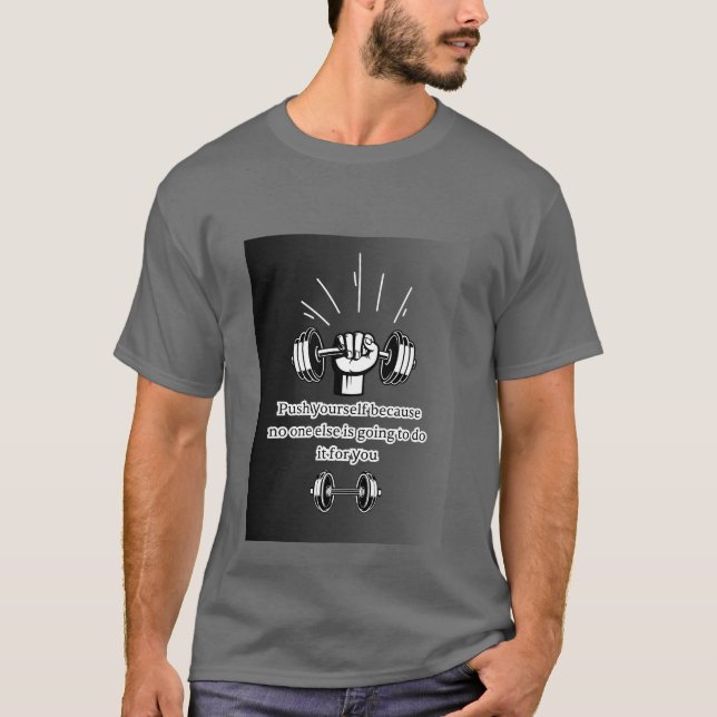 "Självmotivation: kraften finns i händer" T Shirt (Framsida)