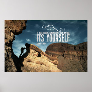 Självpåtagande inspirationerande Poster Skriv ut