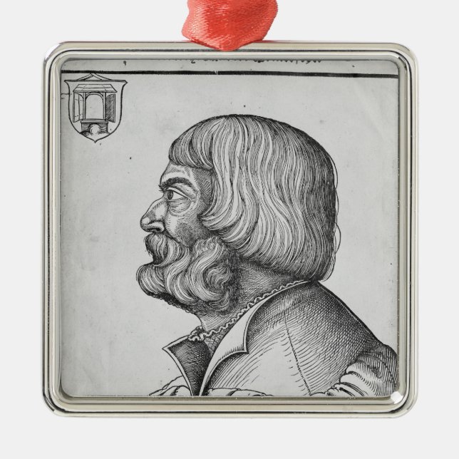 Självporträtt 1527 julgransprydnad metall (Framsidan)