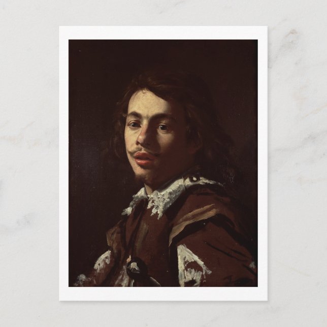 Självporträtt, 1620 (olja på arbetsyta) vykort (Framsida)