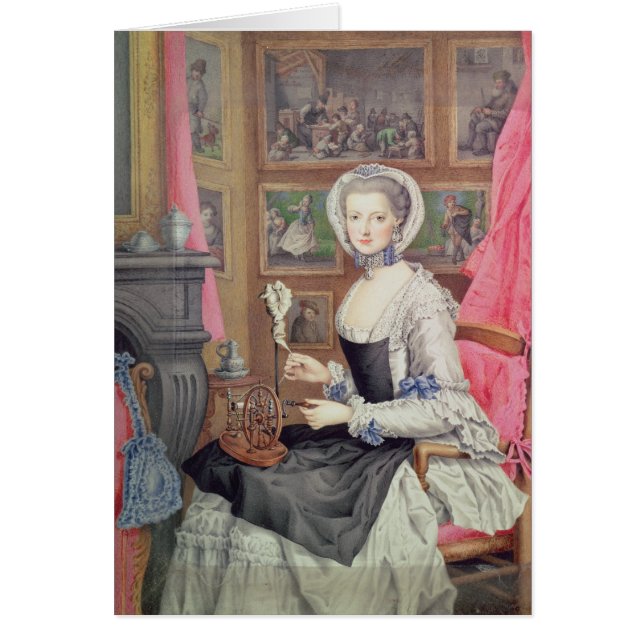 Självporträtt 1776 hälsningskort (Framsidan)