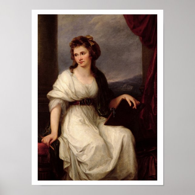 Självporträtt, 1787 (olja på arbetsyta) poster (Framsidan)