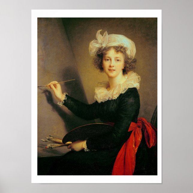 Självporträtt, 1790 (olja på arbetsyta) poster (Framsidan)