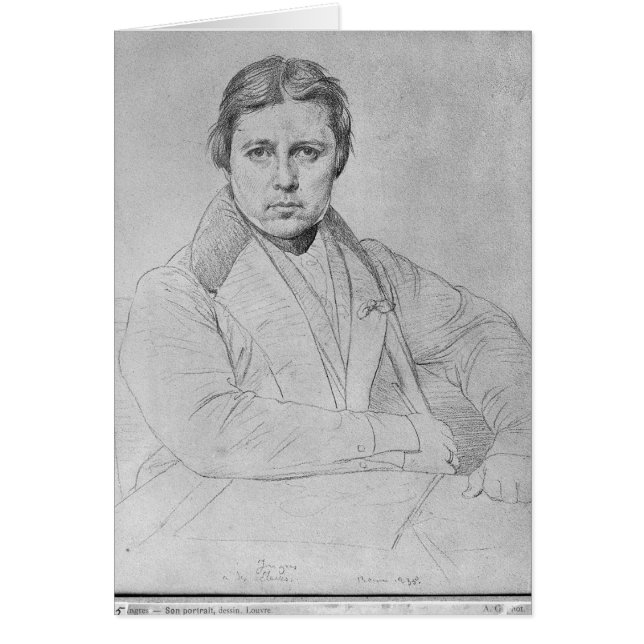 Självporträtt, 1835 hälsningskort (Framsidan)