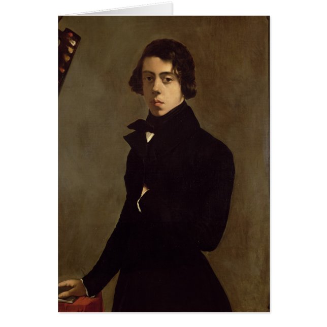 Självporträtt 1835 hälsningskort (Framsidan)