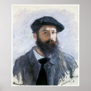 Självporträtt 1886, Claude Monet Poster