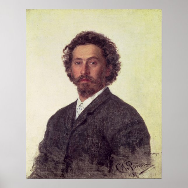 Självporträtt, 1887 poster (Framsidan)