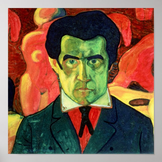 Självporträtt, 1908 poster (Framsidan)