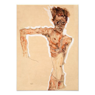 Självporträtt (1911) Egon Schiele Fototryck