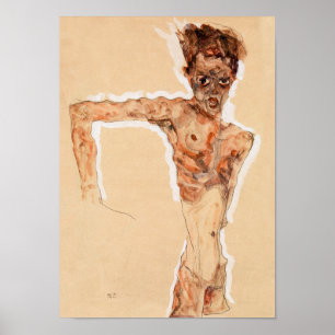 Självporträtt (1911) Egon Schiele Poster