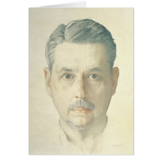 Självporträtt 1921 hälsningskort (Framsidan)