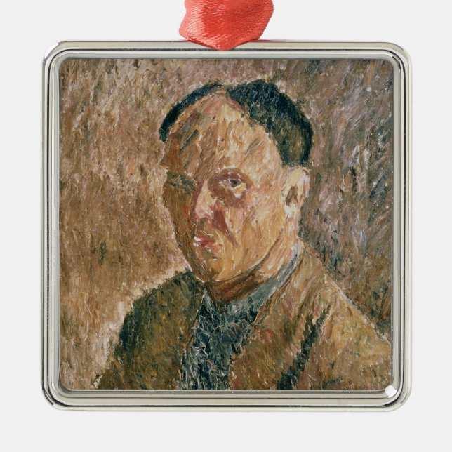 Självporträtt 1923 julgransprydnad metall (Framsidan)