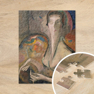 Självporträtt   Alice Bailly Pussel