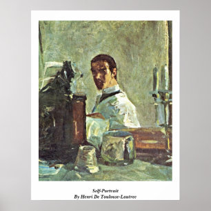 Självporträtt av Henri De Toulouse-Lautrec Poster