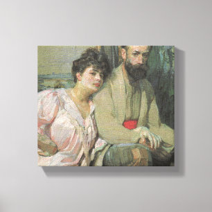 Självporträtt av konstnären och hans fru (Kupka) Canvastryck