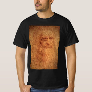Självporträtt av Leonardo da Vinci, renässanskonst Tröja