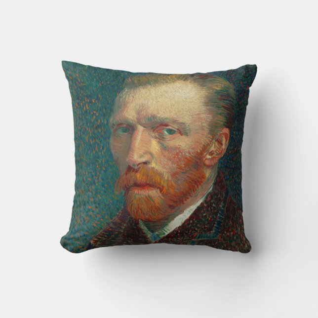 Självporträtt av Vincent Van Gogh (1887) Kudde (Framsida)