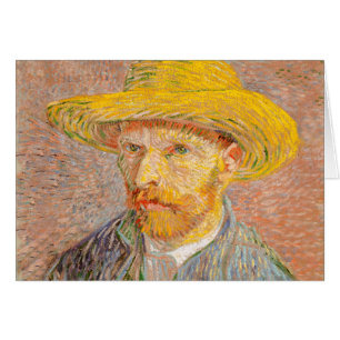 Självporträtt av Vincent Van Gogh impressionistisk Hälsningskort