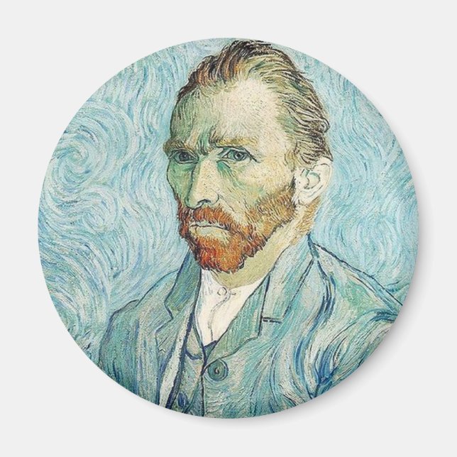 Självporträtt av Vincent Van Gogh Magnet (Framsidan)