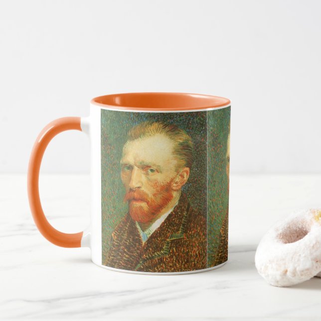 Självporträtt av Vincent van Gogh Mugg (Med munk)
