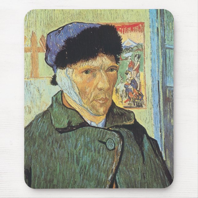 Självporträtt, Bandaged Ear av Vincent van Gogh Musmatta (Framsidan)