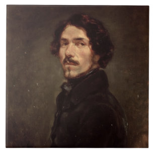 Självporträtt c.1840 (olja på kanfas) (se ocks kakelplatta