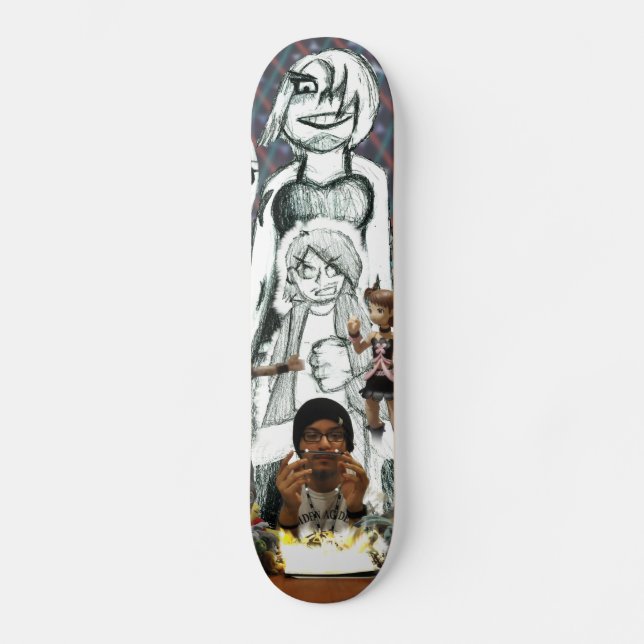 Självporträtt (Christopher Saturn) Skateboard Bräda 21,5 Cm (Framsida)