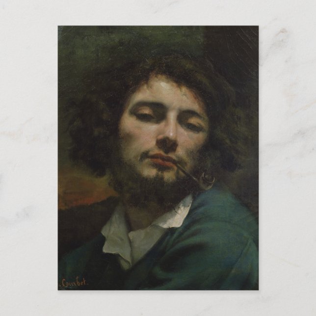 Självporträtt eller The Man with a Pipe, c.1846 Vykort (Framsida)