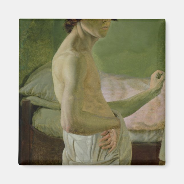 Självporträtt framför Easel, 1828 Magnet (Framsidan)