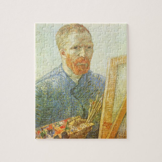 Självporträtt framför staffli, Vincent van Gogh Pussel (Vertikal)