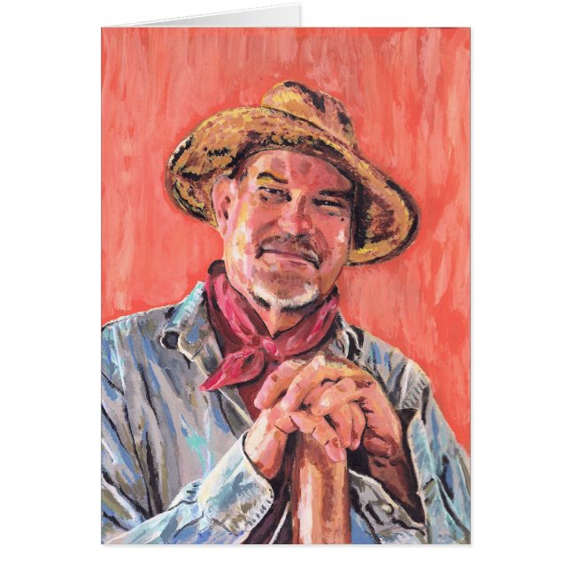 Självporträtt, Homage to Vincent Hälsningskort (Framsidan)