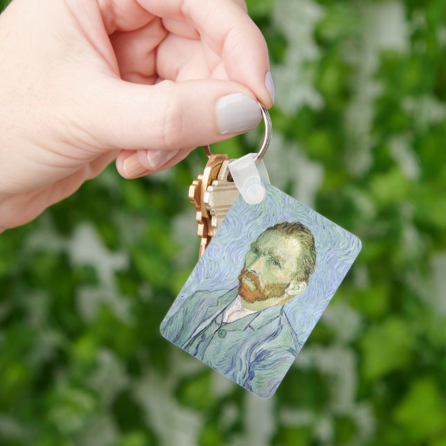 Självporträtt i blått av Vincent van Gogh Nyckelring (Hand)