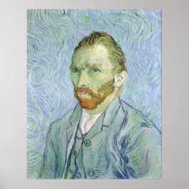 Självporträtt i blått av Vincent van Gogh Poster