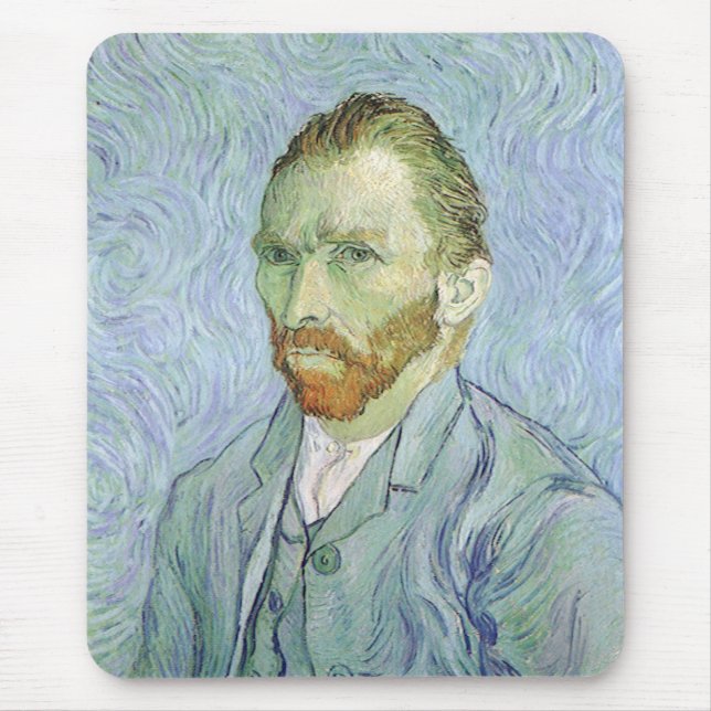 Självporträtt i Blue av Vincent van Gogh Musmatta (Framsidan)