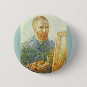 Självporträtt i Easel, Vincent van Gogh Knapp