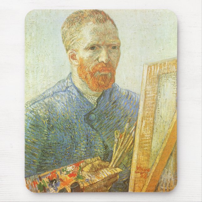 Självporträtt i Easel, Vincent van Gogh Musmatta (Framsidan)