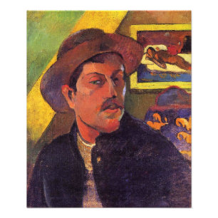 Självporträtt i en hatt, Paul Gauguin, Fototryck