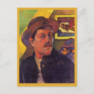 Självporträtt i en hatt, Paul Gauguin, Vykort