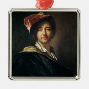 Självporträtt i en Turban, 1700 Julgransprydnad Metall