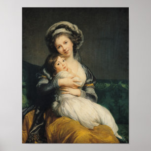Självporträtt i en turban med sitt barn, 1786 poster