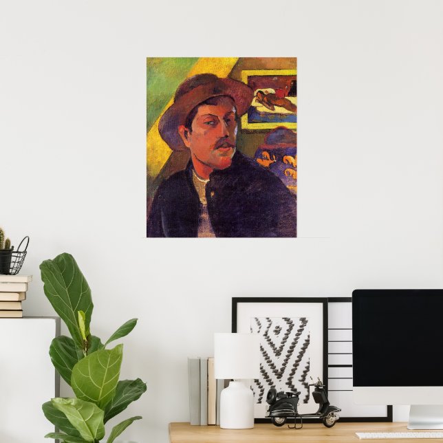 Självporträtt i hatt, Paul Gauguin, Poster (Hemmakontoret)