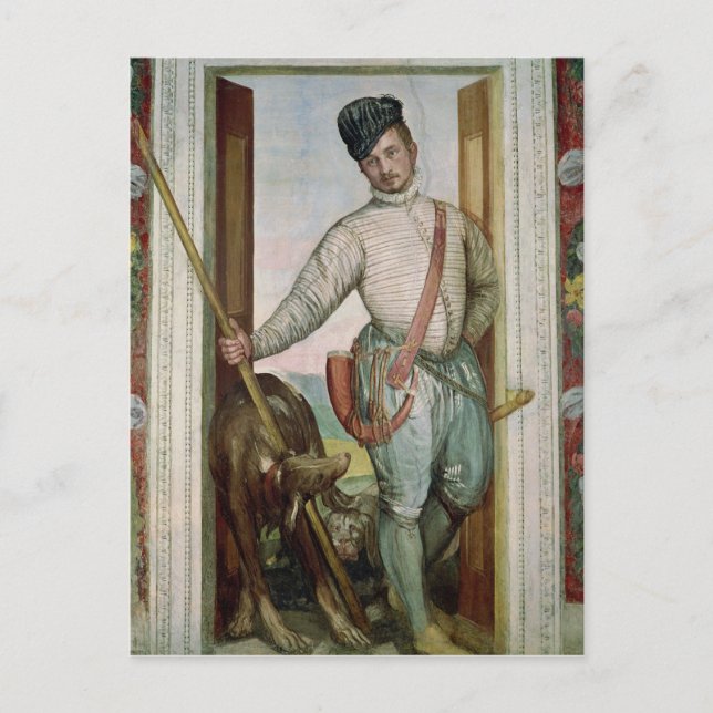Självporträtt i Hunting Costume, 1562 Vykort (Framsida)