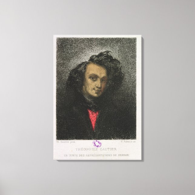 Självporträtt, klädd för "Hernani" Canvastryck (Framsida)