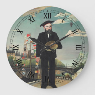 Självporträtt Landskap 1890, Henri Rousseau Stor Klocka